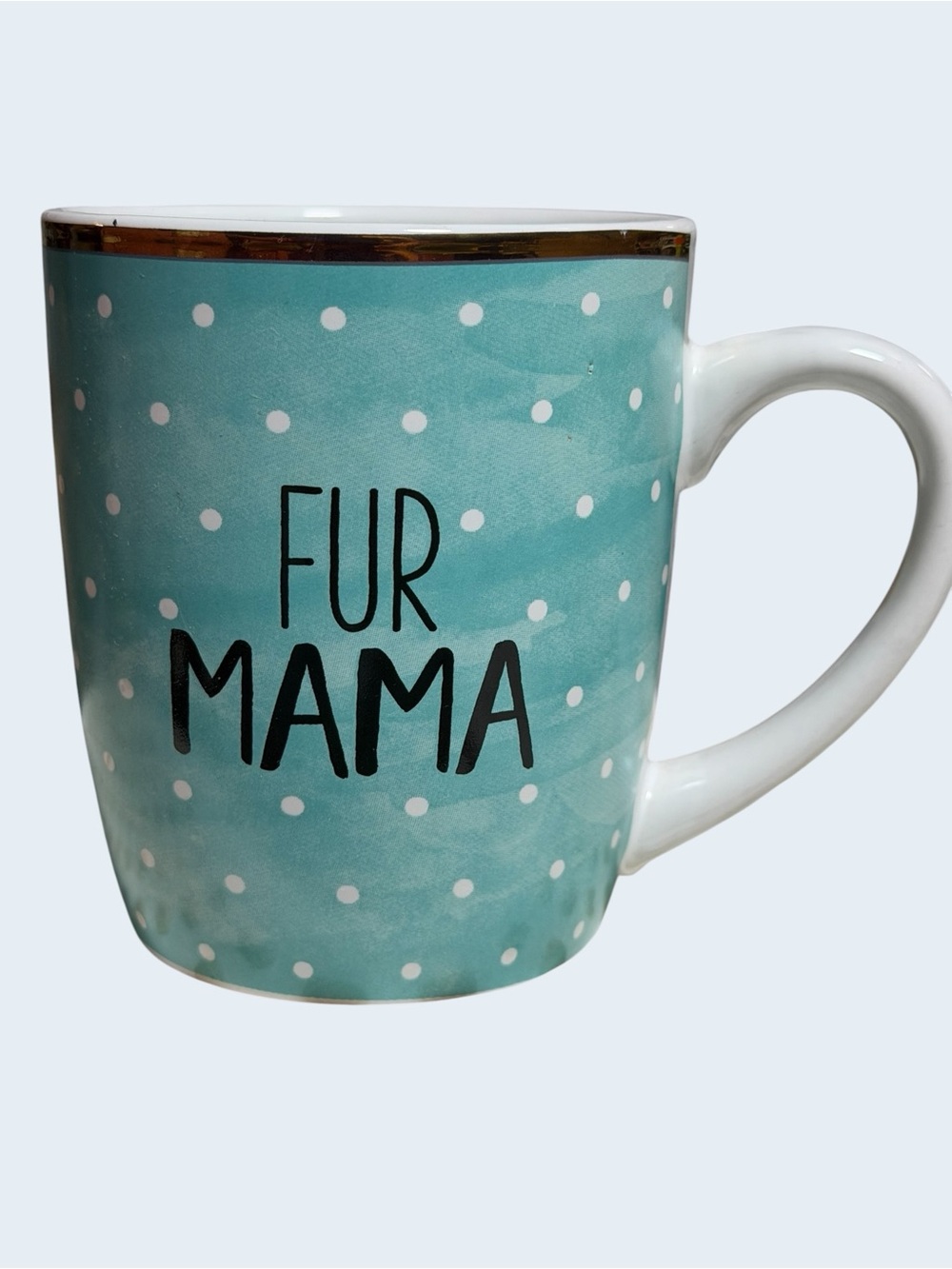 Fur Mama Polka Dot Ceramic 15 oz Mug LIKE NEW! - Picture 2 of 9